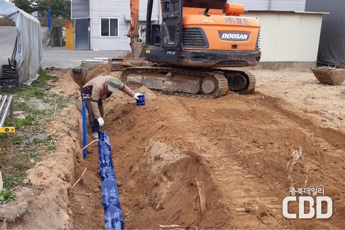 진천군 상수도 교체 공사 관련 사진