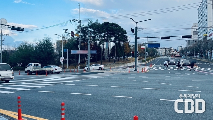 성모병원사거리 교통섬