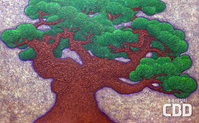 Dreaming Tree, 162.2x260.6cm, Mixed media on canvas, 2014.